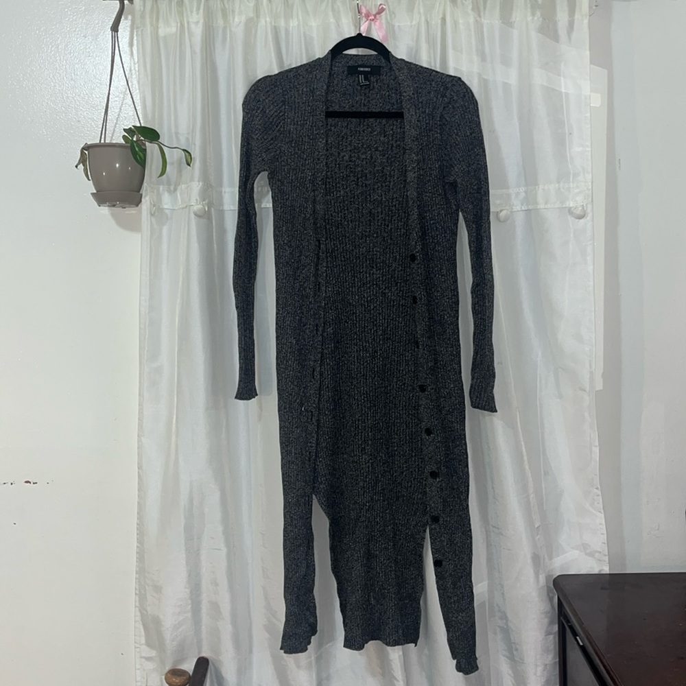 Forever 21 grey knit cardigan